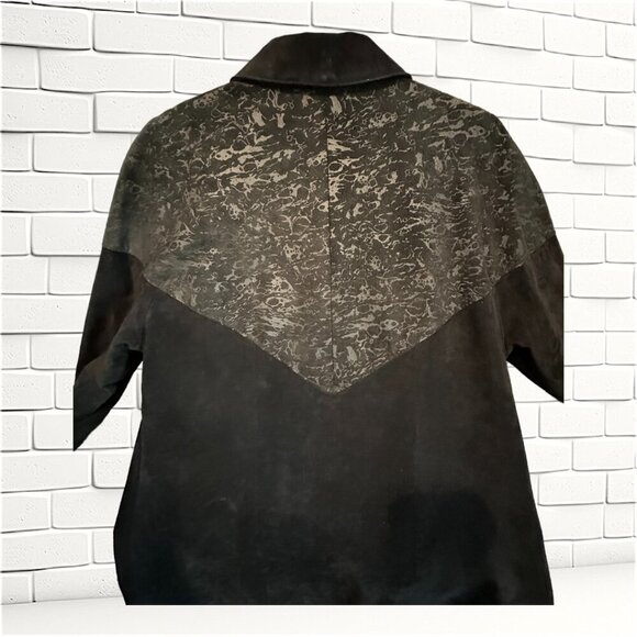 🧥 Vintage Black Suede Jacket from the 80s/90s 🧥 - Picture 2 of 5